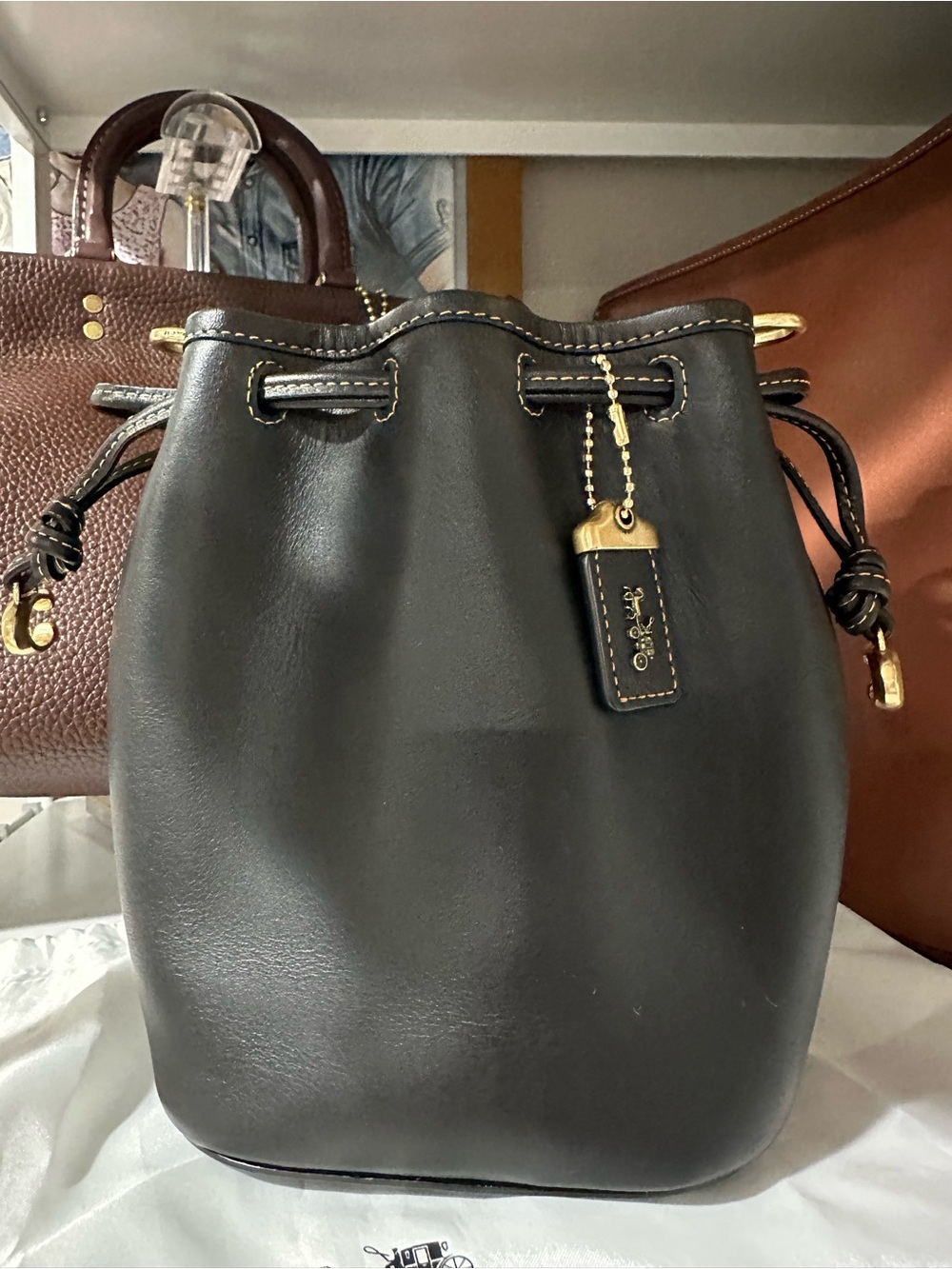 Coach Black Camila Bucket Bag